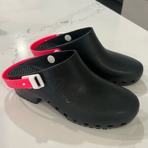 New Calzuro Classic Without Hole Black Women Unisex 36/37 with hot pink straps